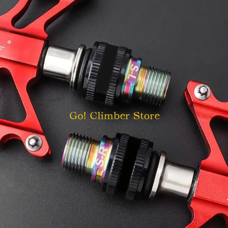 Q84C Cycling Footrest Spacers Quickly Release Pedal Adapter with Screw-Fit Adjustment Sleeves to Extend Position Away from the
