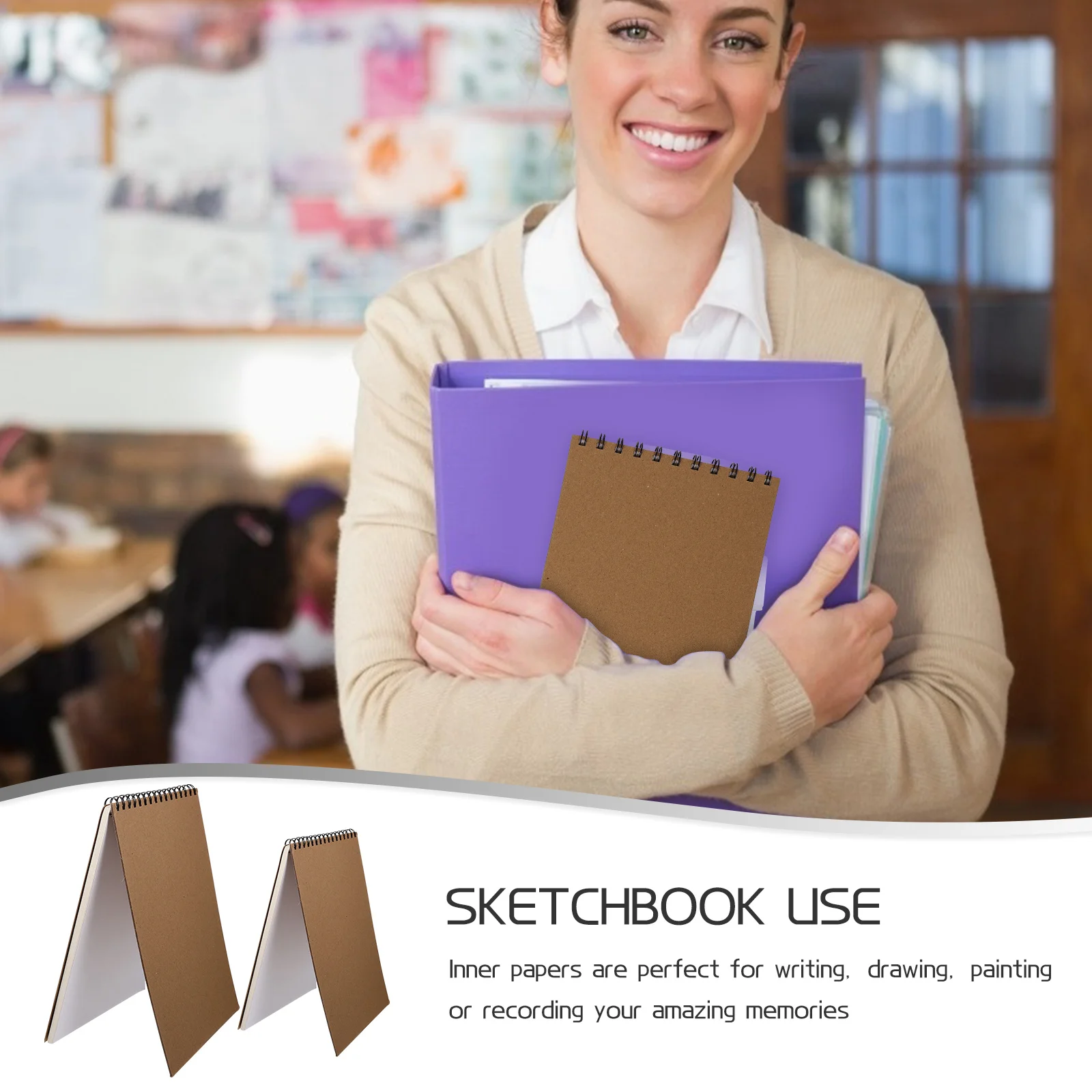 2pcs Sketch Book Lightweight Portable Drawing Books For Students Art Supplies Multipurpose Blank Notebook Outdoor Painting