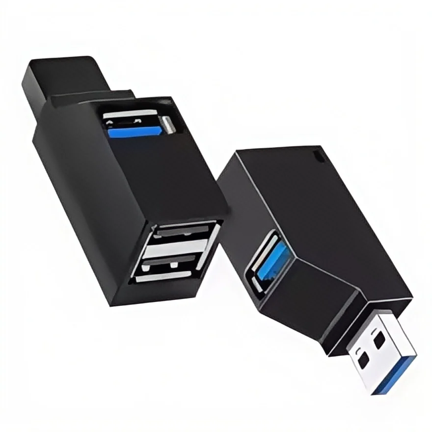 4-Port USB 3.0 Hub Adapter - 5Gbps High-Speed Data Transfer, Compact Portable Design for Laptop, PC, Mac