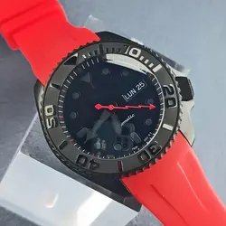 防水時計ケースSKX00710bar,41mm,ステンレススチール316l,裏表紙,サファイアクリスタル,マットブラック,nh34 nh35 nh36ムーブメント