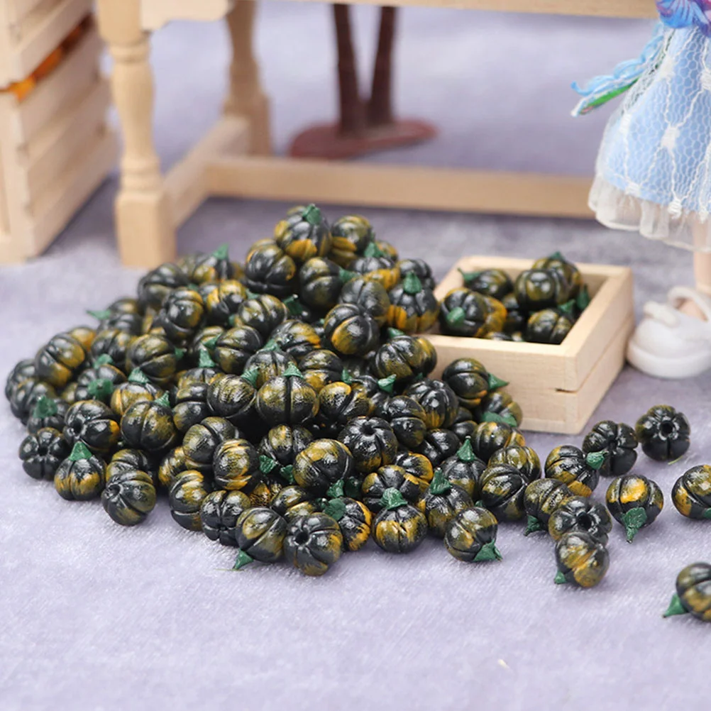 10 pezzi modello di zucca verde miniatura ghianda figurine di squash ornamenti di simulazione modelli artificiali decori casa giocattoli in resina