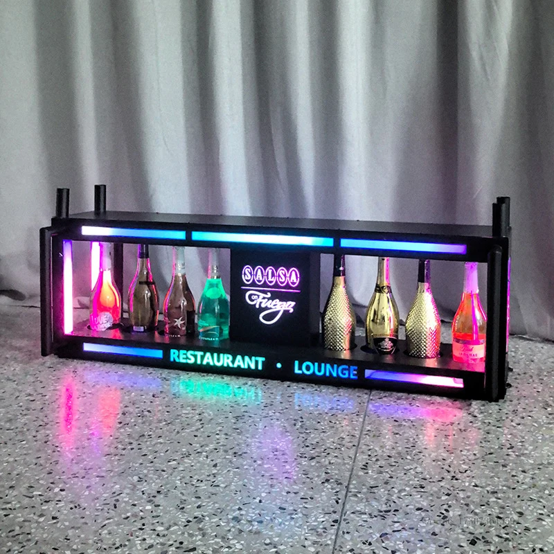 Bar illuminated wine stand, champagne king wine rack, carriage wine rackKTVImported spirits enhance the atmosphere of drinking8B