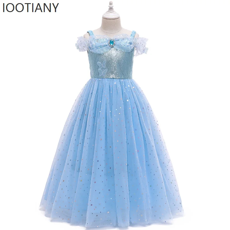 

Cosplay Butterfly Girl Sequin Fashion Little Princess Embroidery Puffy Dress Piano Stage Performance Costume Children's Clothes