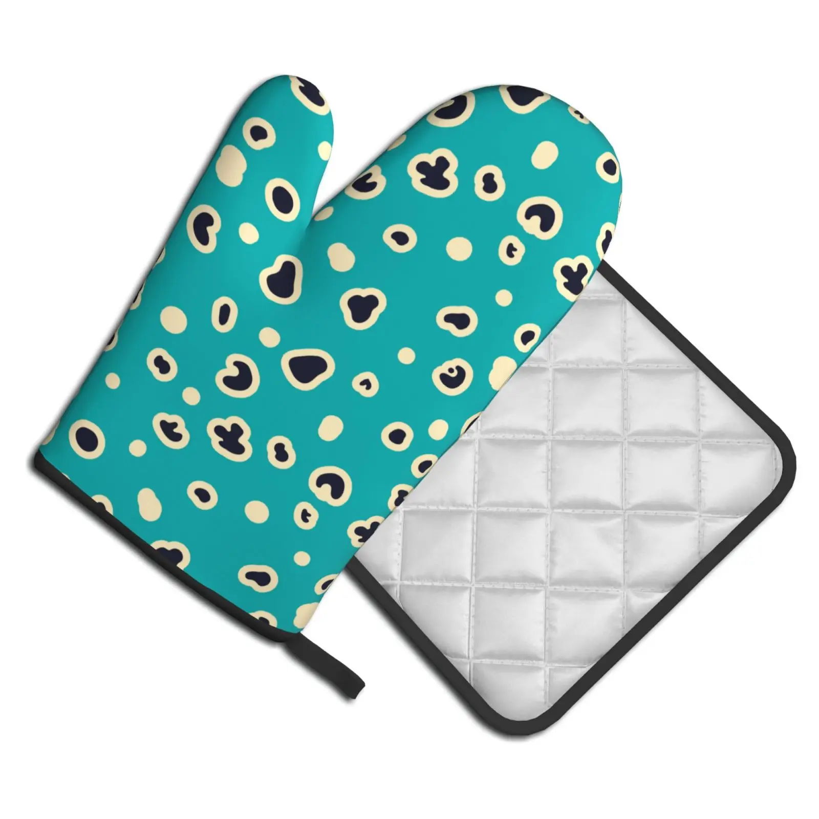 2pcs/set Anti-Scalding Microwave Gloves Insulation Pads Thickened Heat-Resistant Kitchen Oven Baking Barbecue Tools - view 2