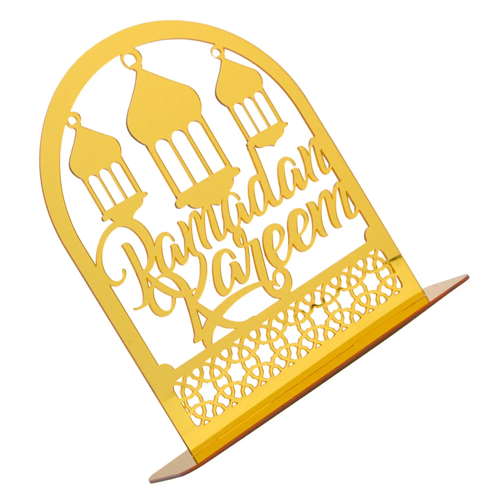 

Acrylic Desk Ornament Ramadan Mubarak Craft Holiday Home Decor Table Centerpiece Eid Party Muslim Indoor Decoration