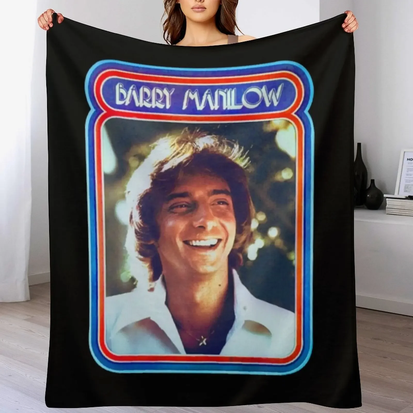 

Barry Manilow Throw Blanket Retros sofa bed Polar Blankets For Baby Blankets