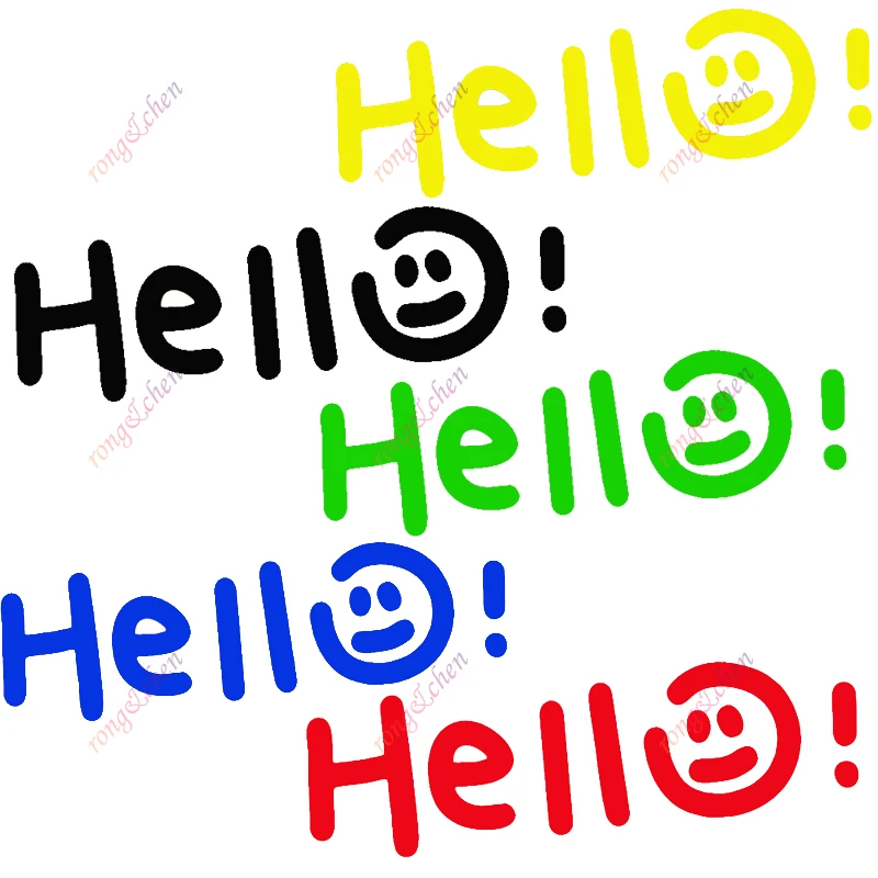 

Funny Car Sticker Hello Smiling Face for Car Motorcycle Racing Helmet Laptop Trunk Body Car Window Surfboard PVC Vinyl Decals