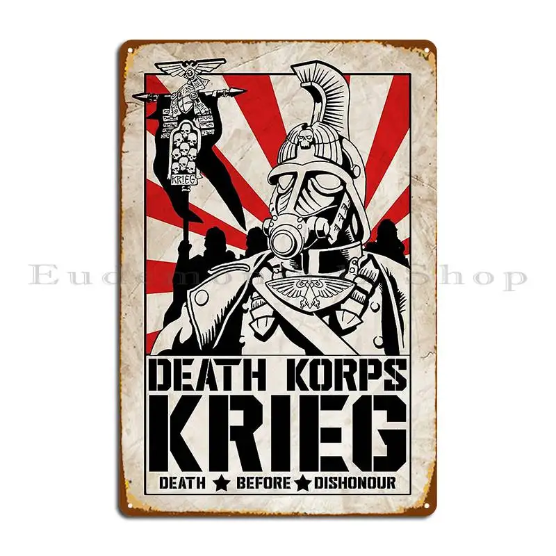 Join The Death Korps Metal Sign Vintage Mural Funny Customized Cave Tin Sign Poster