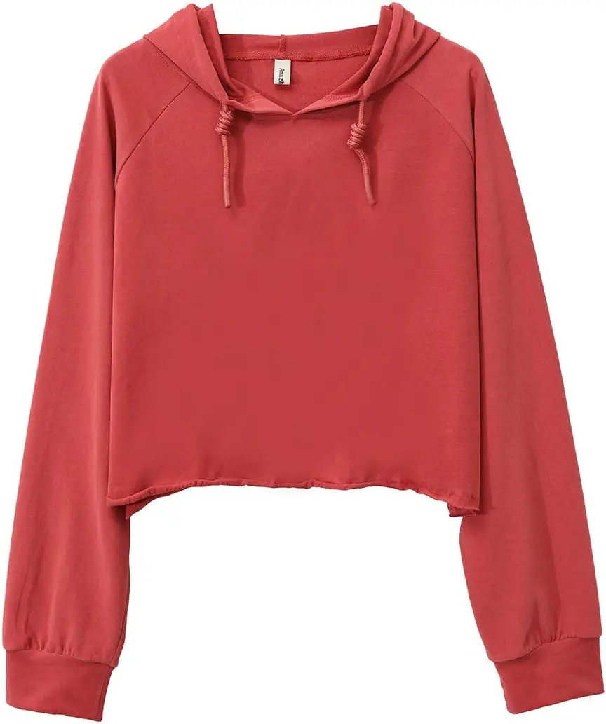 

Casual Pullover Short Drawstring Hooded Long-sleeved Women's Custom Fashion Harajuku Hooded Sweatshirt