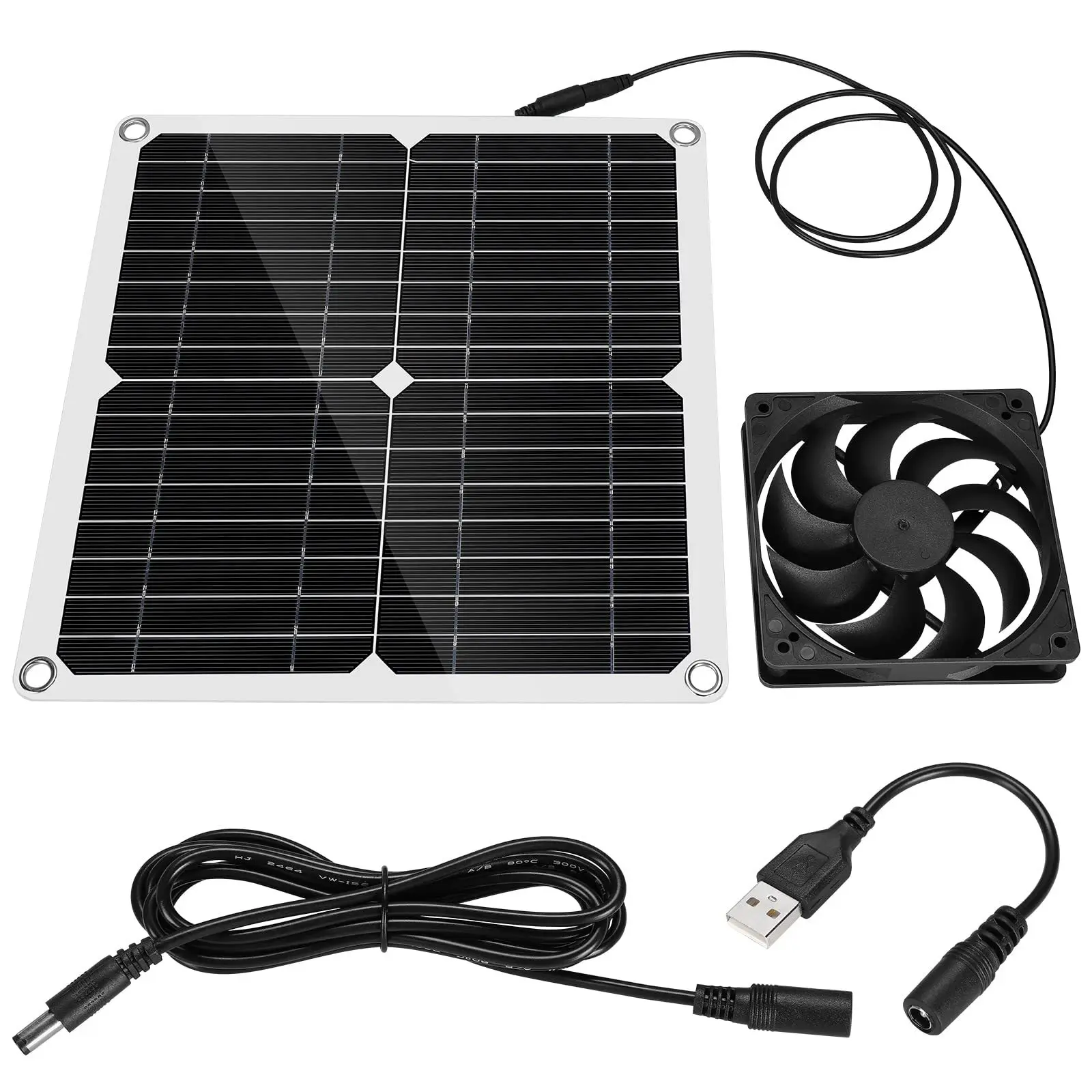 500W  Solar Panel Powered Fan 10 Inch Ventilator Solar Exhaust Fan For Pet Poultry House Greenhouse RV Roof Solar Exhaust Fan12V