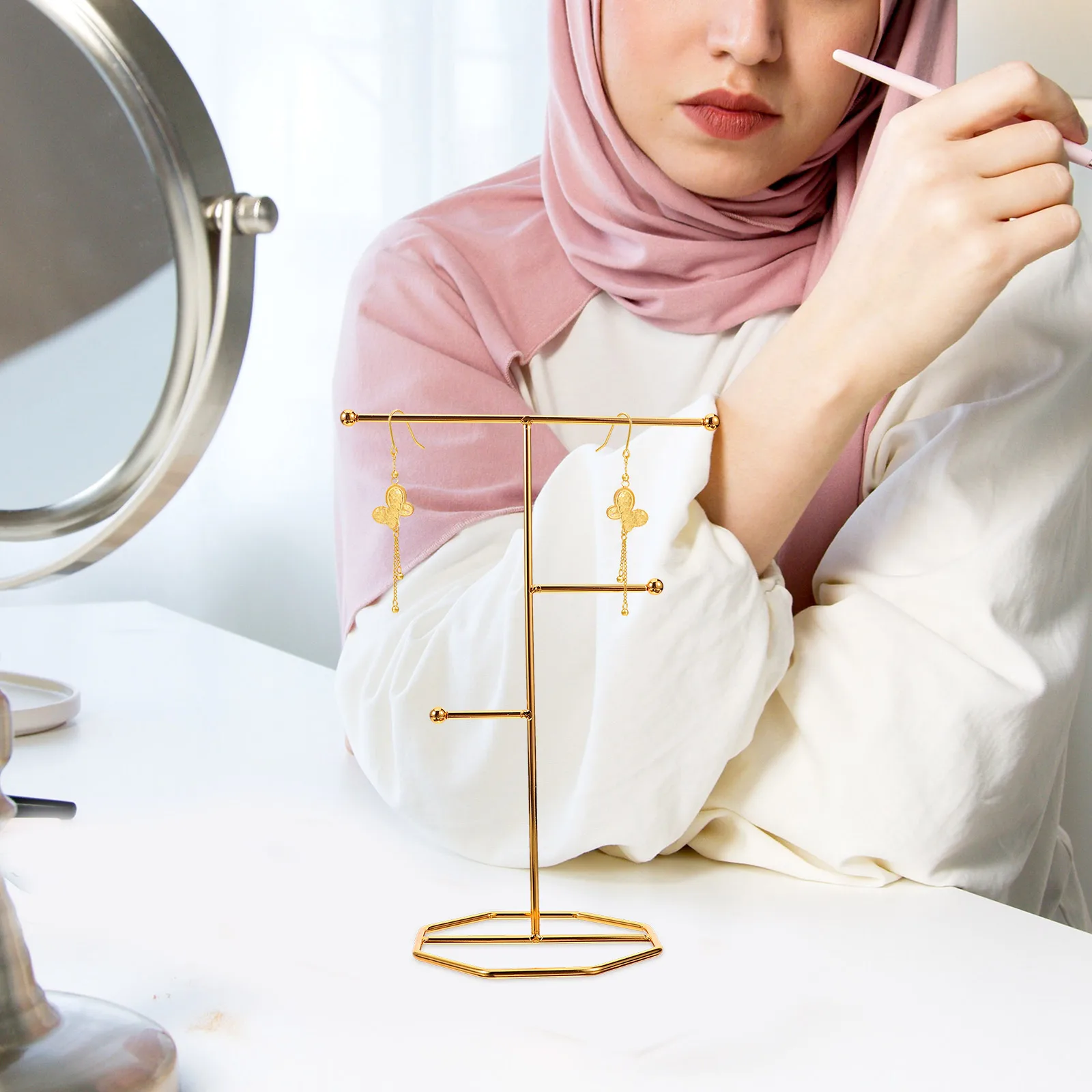 

Jewelry Rack Necklace Organizer Holder Stand Display for Bracelets Earrings Rings Home Store Counter Vanities Lightweight