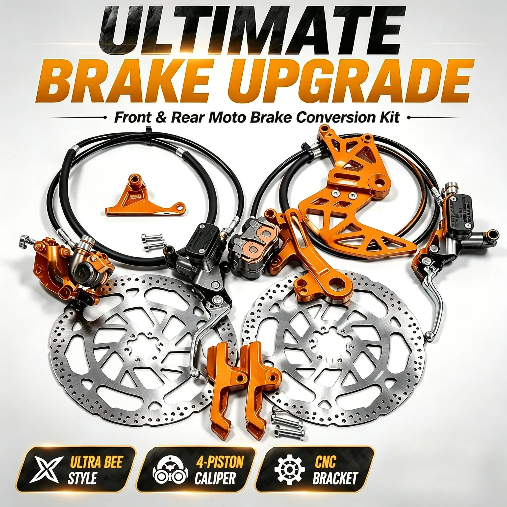 Durable Front & Rear Brake Pad Replacement Accessories Fit for Surron Ultra Bee Electric Off Road Motocross Bike