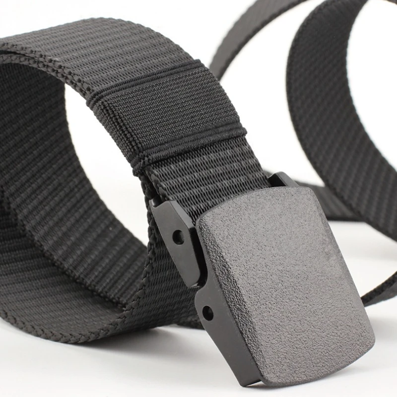 3.8X120cm  Automatic Plastic Buckle Nylon Belt Outdoor Hunting Multifunctional Canvas Belt High Quality Men/ Ladies Belt