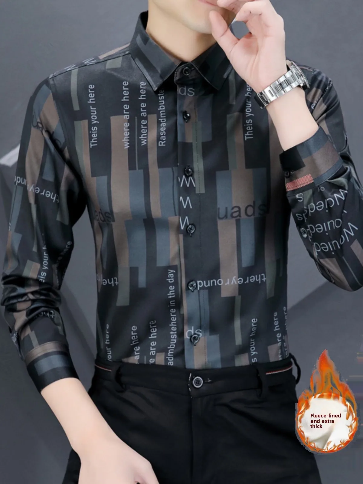 

Мужская модная футболка с принтом, на подкладке, приталенная, повседневная, в полоску, для весны и осени, из полиэфирного волокна