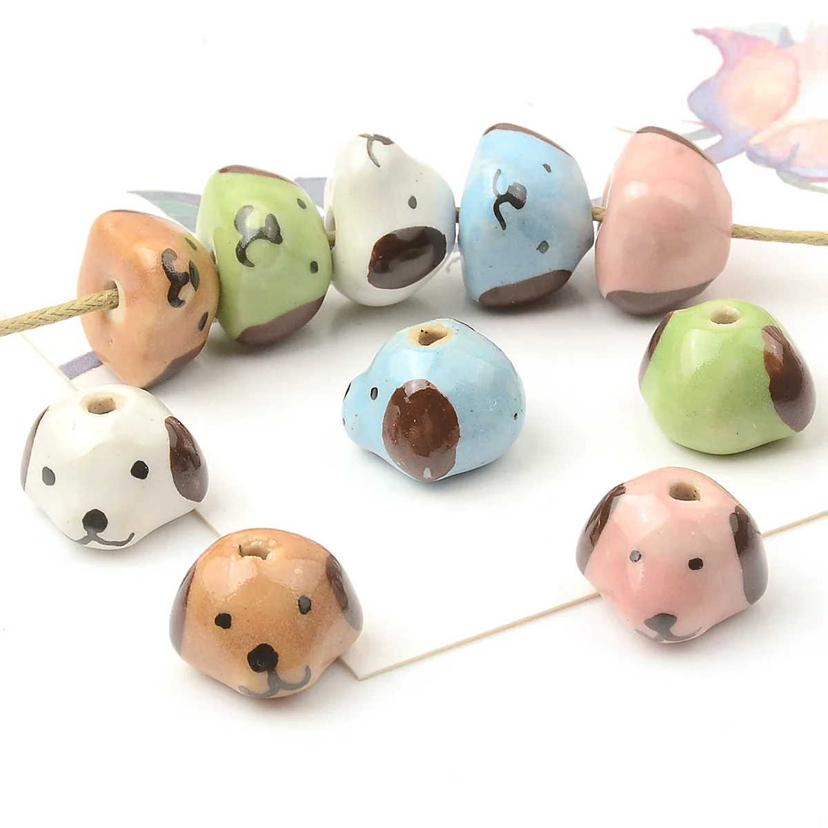 13x9mm Mixed Animal Shape Ceramic Beads For Jewelry Making Handmade Necklace Bracelet Porcelain Accessories DIY