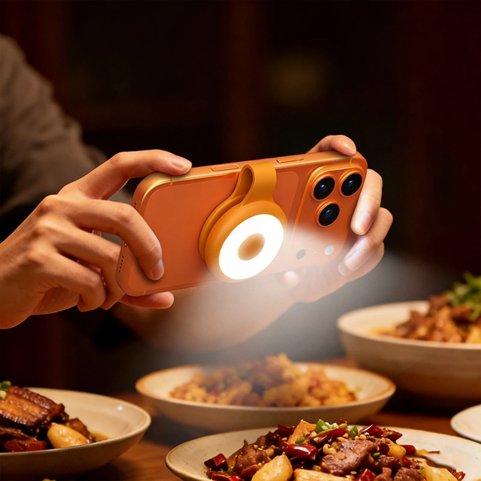 Magnetic Phone Fill Light with Mirror, Portable Clip-on Selfie Light for Night Shooting, Photography Assistant for TikTok YouTub