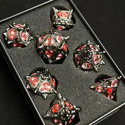 DND RPG dadi, Set di dadi in metallo per Dungeons and Dragons gioco da tavolo D4 D6 D8 D10 D % D12 D20 DND giochi di ruolo dadi poliedrici