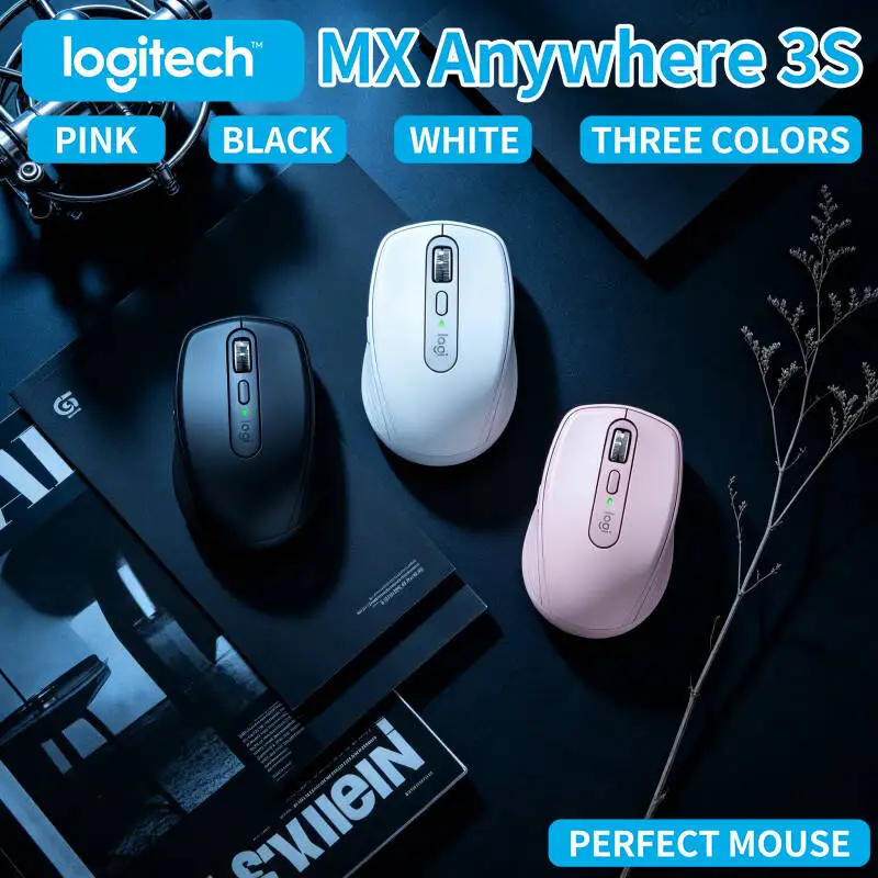 

Wireless MX Anywhere 3S - Darkfield 8K DPI, 3-Device Sync, Silent Click, Great for Shoe Shop Daily Task & Small Office