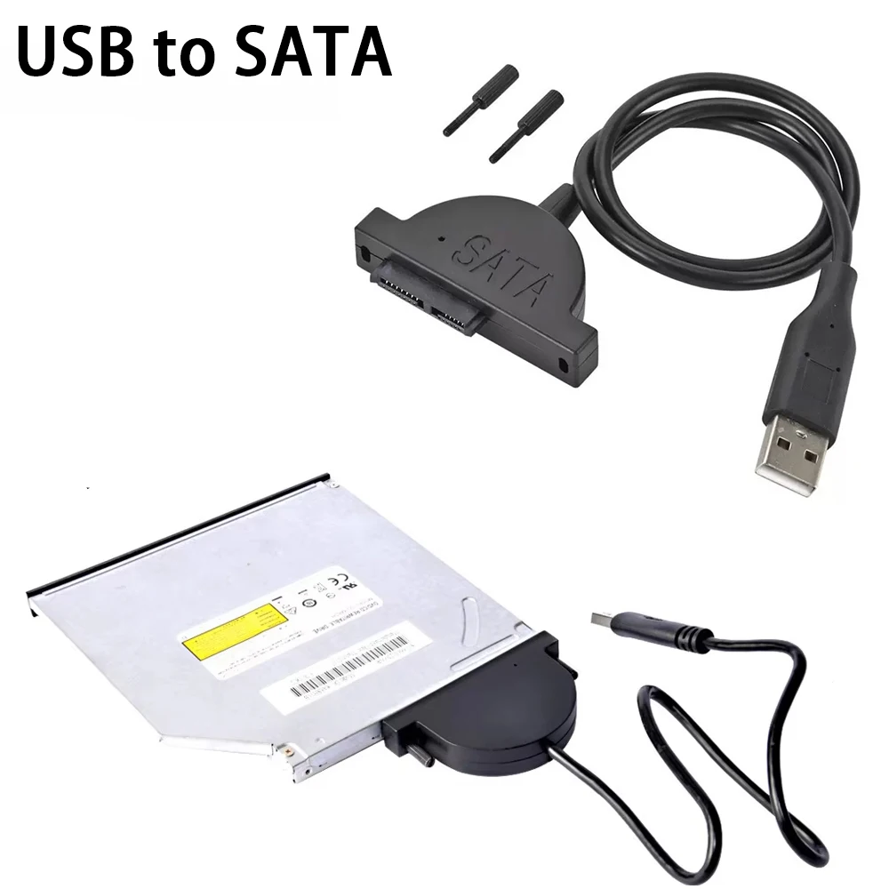 USB 2.0 SATA 13Pin Cable Optical Driver Adapter Cable CD/DVD-ROM Drive Cable For PC Laptop Notebook ﻿Optical Drive Cable