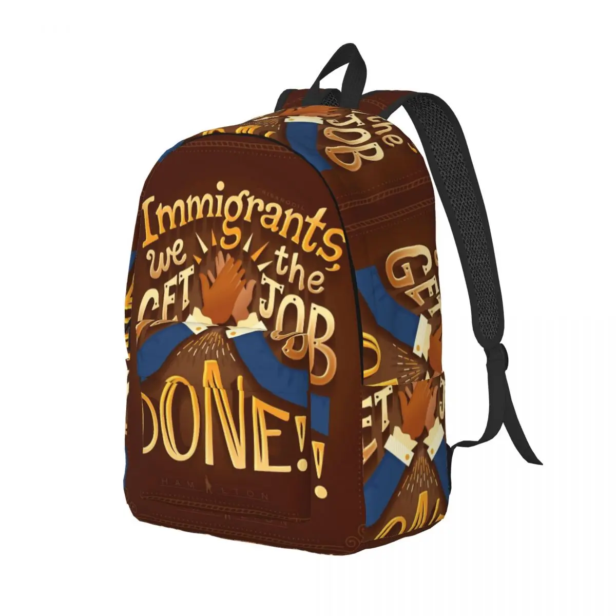 Musical Hamiltons Backpack Elementary High College School Student Bookbag Teens Daypack Sports