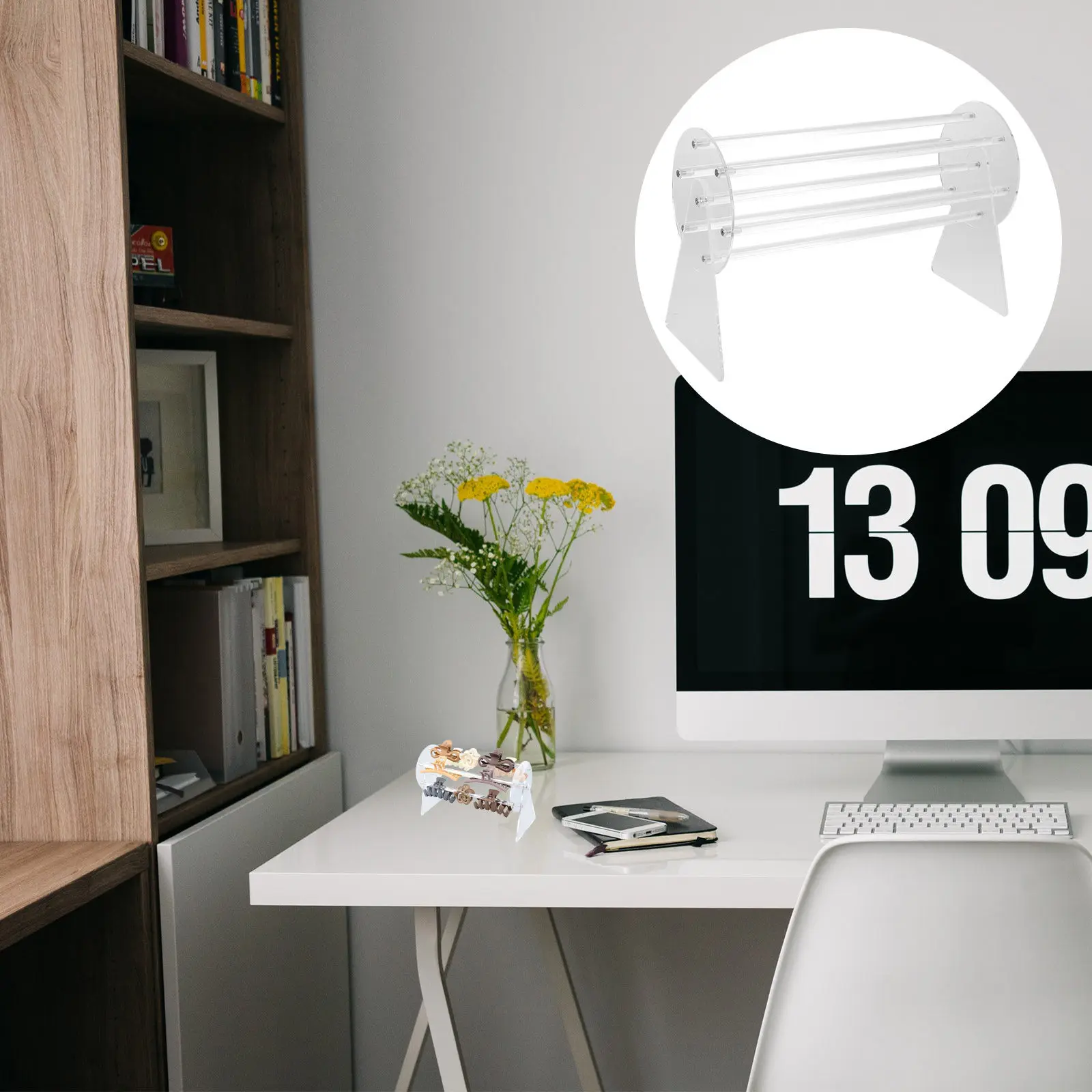 

Вращающаяся на 360 градусов подставка для акриловых заколок и украшений, органайзер для дома и магазина, настольная подставка с прочным основанием