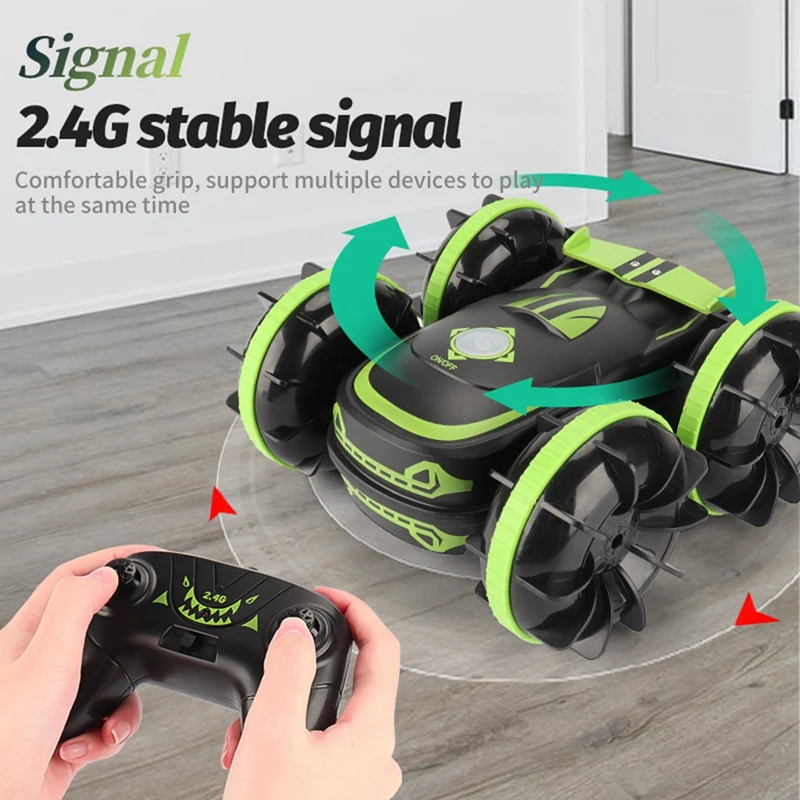 RC Stunt Auto 4WD Horloge Gebaar Sensor Controle Auto Auto-Demo Verjaardagscadeau Speelgoed -Groen