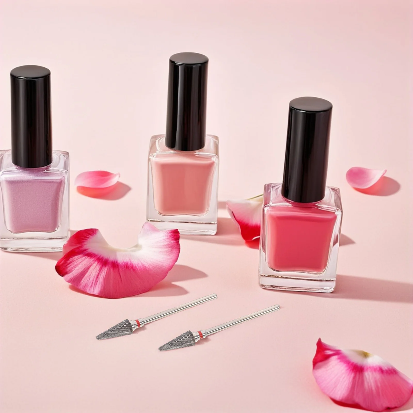 Conjunto de brocas de carboneto para unhas, formato de guarda-chuva, broca eficiente, removedor de cutícula, ferramenta de polimento de manicure precisa, profissional