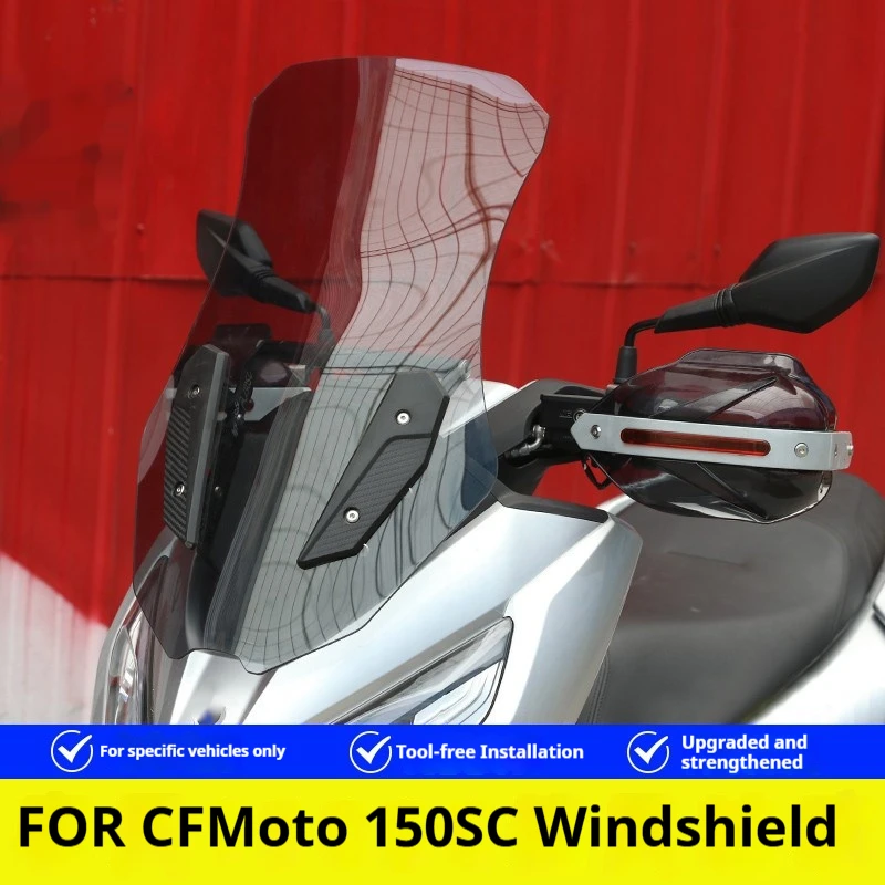 For CFMOTO 150SC 150SC-F Sport Windshield Wind Deflector 58cm No-Drill Accesorios Moto Accessori Moto