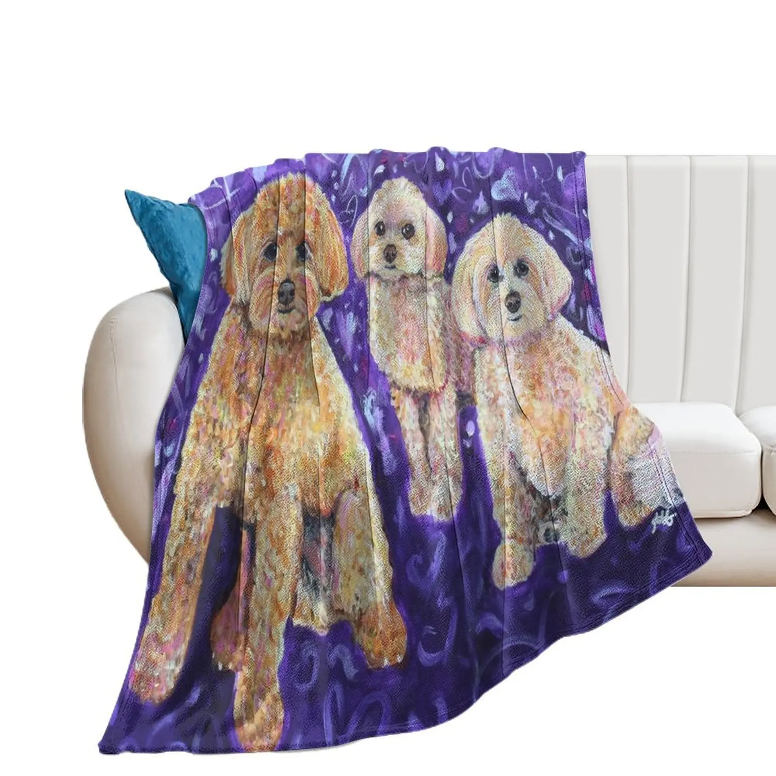 

Three Poodle Pack Throw Blanket wednesday Custom Blankets