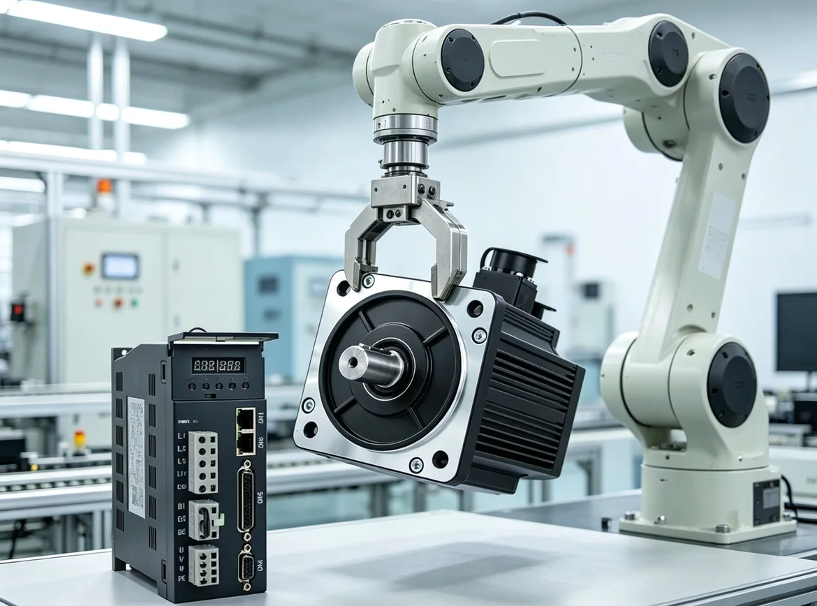 Torque 17Bit Absolute Multi  Encoder Nema42 Nema51 1.2KW ~2.6KW 4N.M ~15N.M AC Servo motor and A6 Canopen Servo Driver Kit