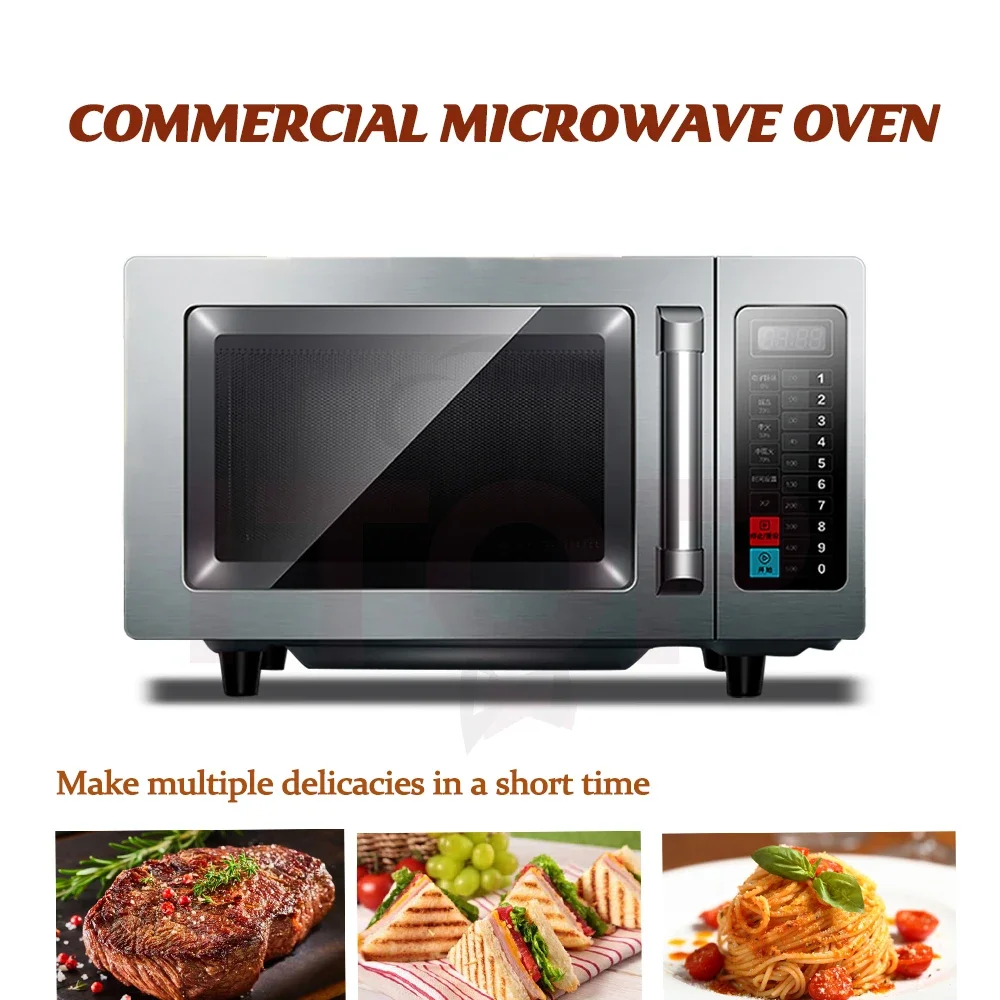 Top Quality Countertop Digital  Touch Control Hotel Brushed Metal Handle 25L Large Capacity 220V Convection Microwave Oven