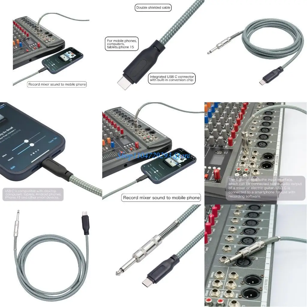 

Y2GD 3 5M Type C To 6.5mm Male To Male Cable For Phone Speaker Home Theater