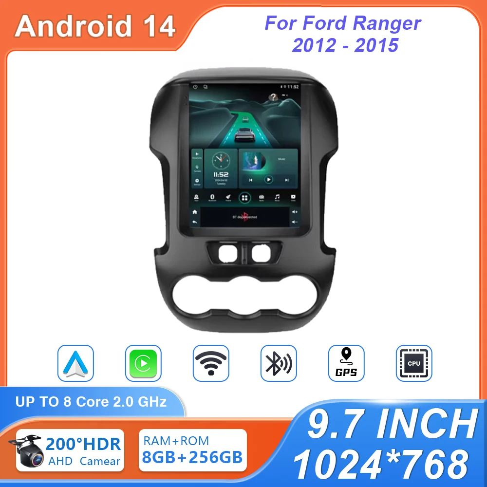 Car Android Carplay For Ford Ranger 2012 2013 2014 2015 Car Intelligent System Radio Multimedia Video GPS Navigation Auto WIFI