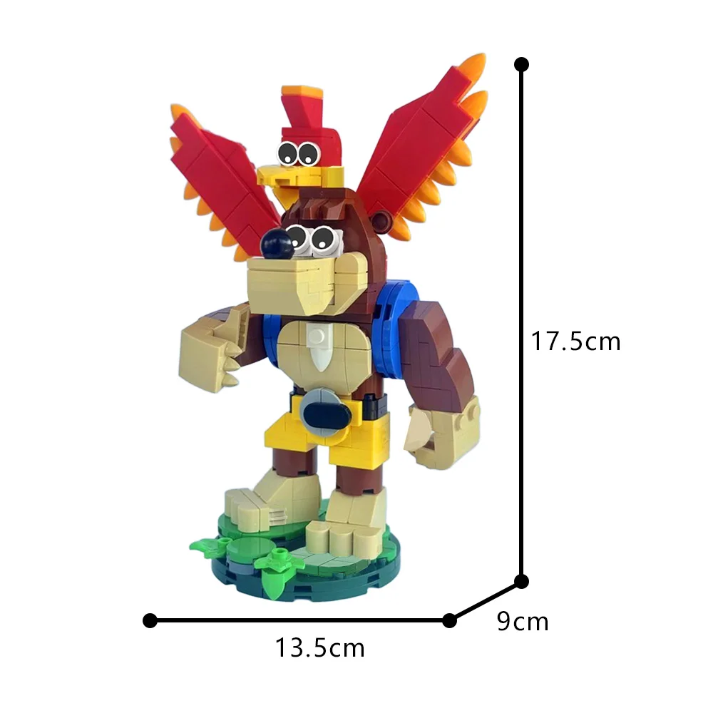 MOC gran juego de aventura Banjo-Kazooie modelo bloques de construcción Animal oso personaje ladrillo juguete DIY juguete ensamblado regalo para niños