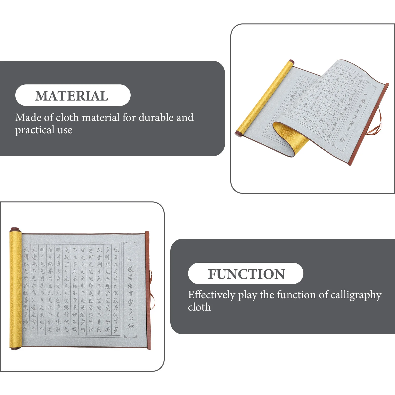 Writing Brush Reusable Cloth Water Accessories Calligraphy Chinese for Students Practice Child