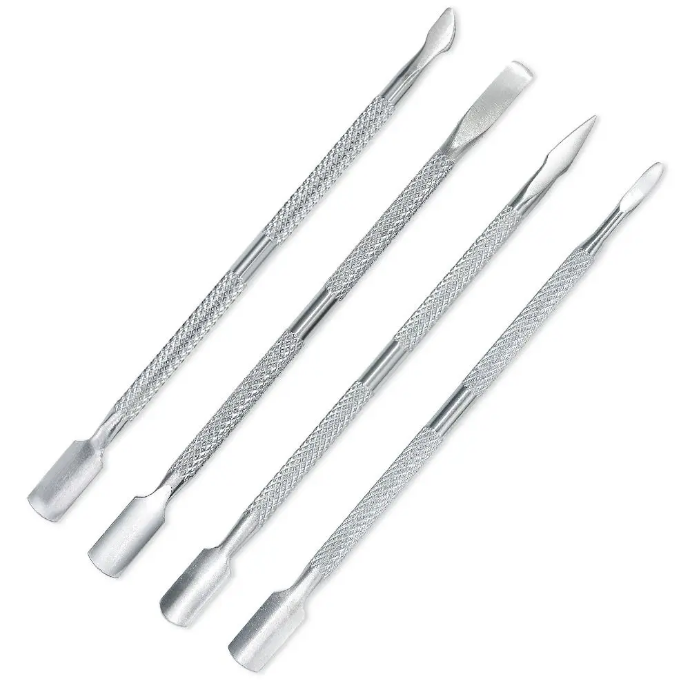 Double Sided Cuticle Remover High Quality Stainless Steel Nail Care Tool Finger Dead Skin Push Silver Nail Cuticle Pusher