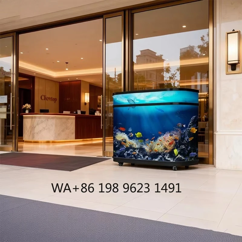 New Dynamic Video LED Screen Custom Welcome Visual Display For Store Counter Business Reception Front Desk Advertising