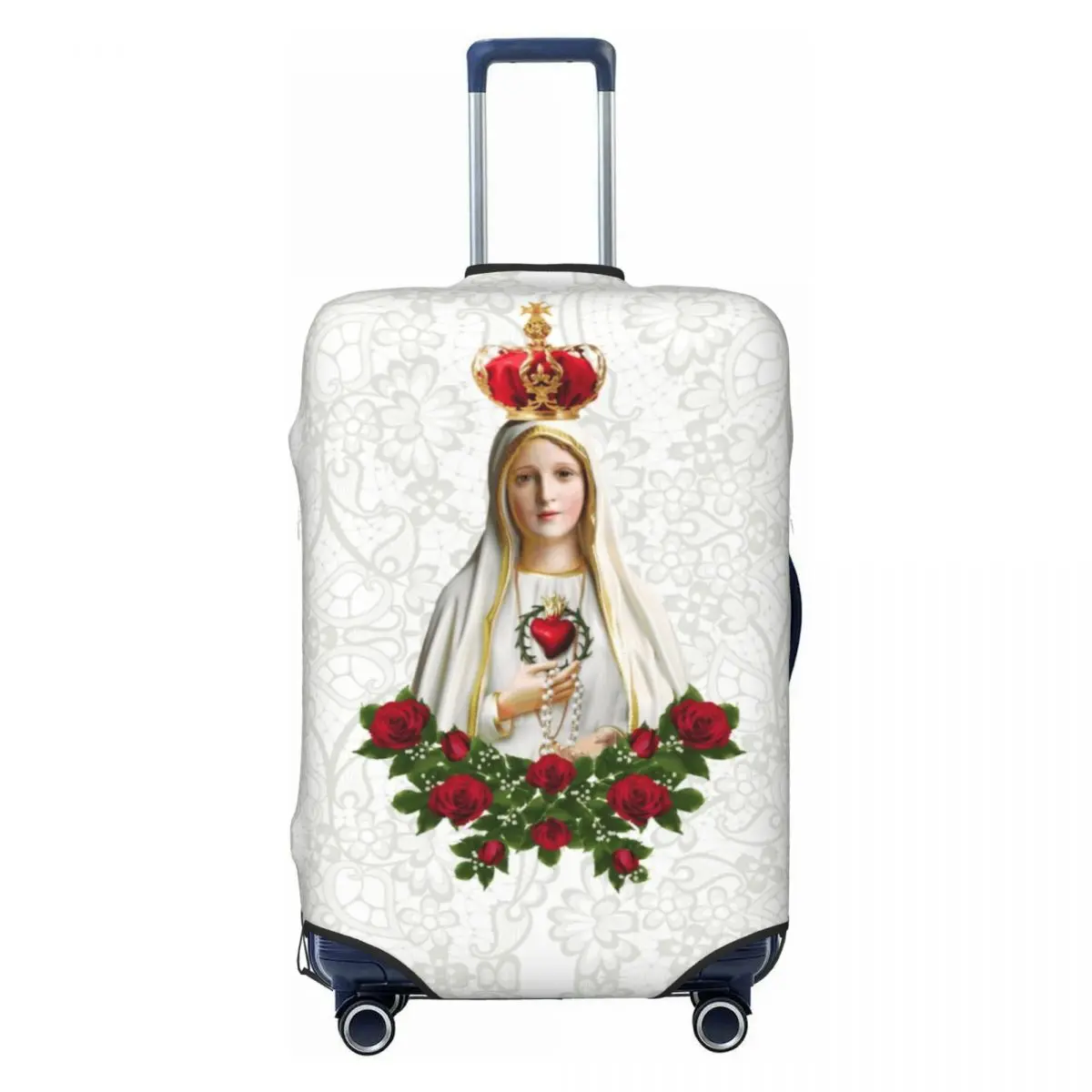 

Дорожный чехол для багажа «Машеница Фатимы» Девы Марии, Португалия, четки, католический чехол для чемодана, подходит для 18-32 дюймов