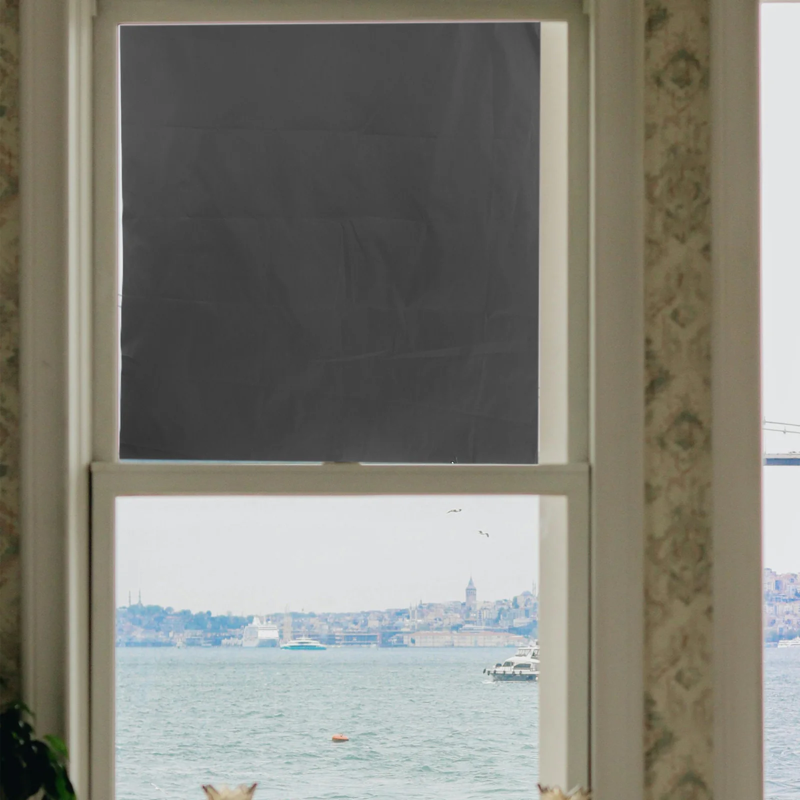 

Portable Blackout Curtains 59x39 DIY Adjustable Oxford Fabric Window Shades Full Light Blocking Thermal Insulated for Bedroom