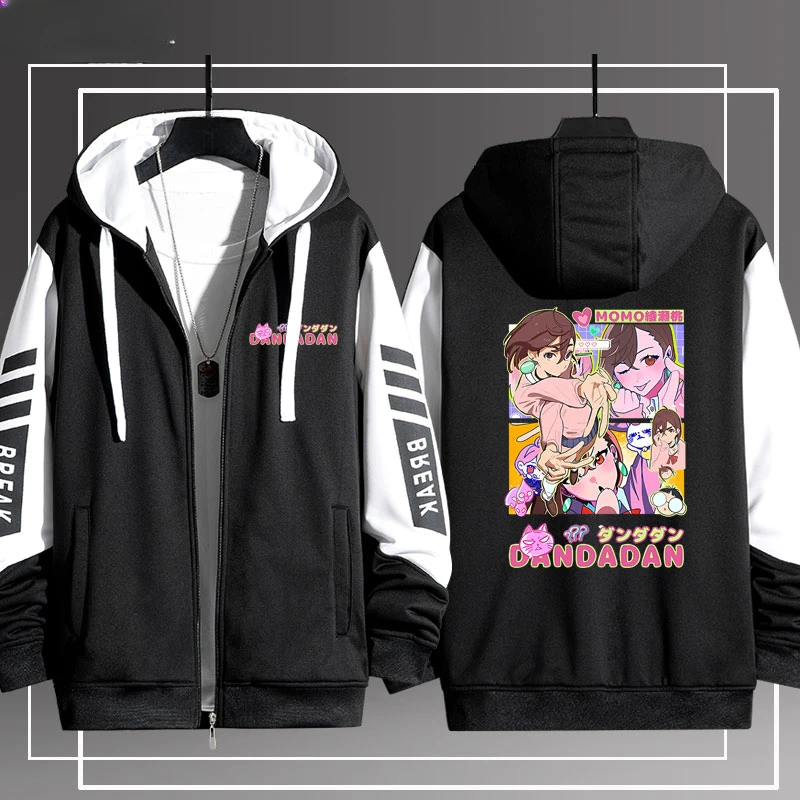 Anime DANDADAN 3D Print Zip Up Hoodie Women Men Harajuku Sweatshirt DAN DA DAN Ayase Momo Cosplay Zipper Hooded Jacket Outerwear