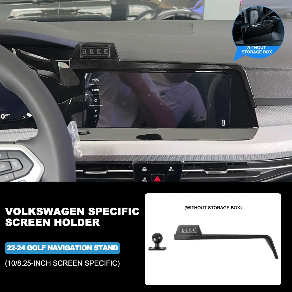 حامل هاتف السيارة ل Volkswagen VW Golf 8 MK8 2021 2022 20223 شاشة ثابتة الملاحة قوس قاعدة شحن لاسلكي الملحقات #2