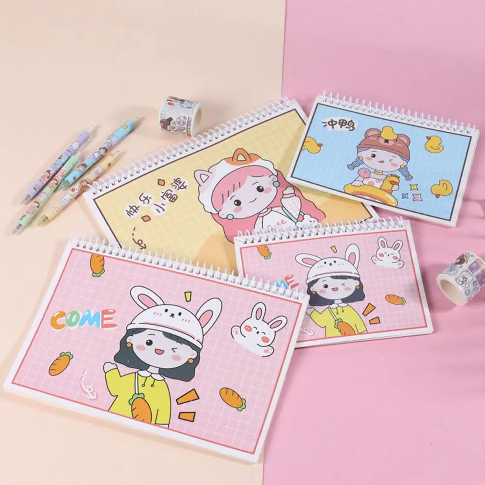 Cute Creative Sticker Collection Book Cartoon Handbook Smooth Writing Cartoon Handbook Non-scratching Student Supply