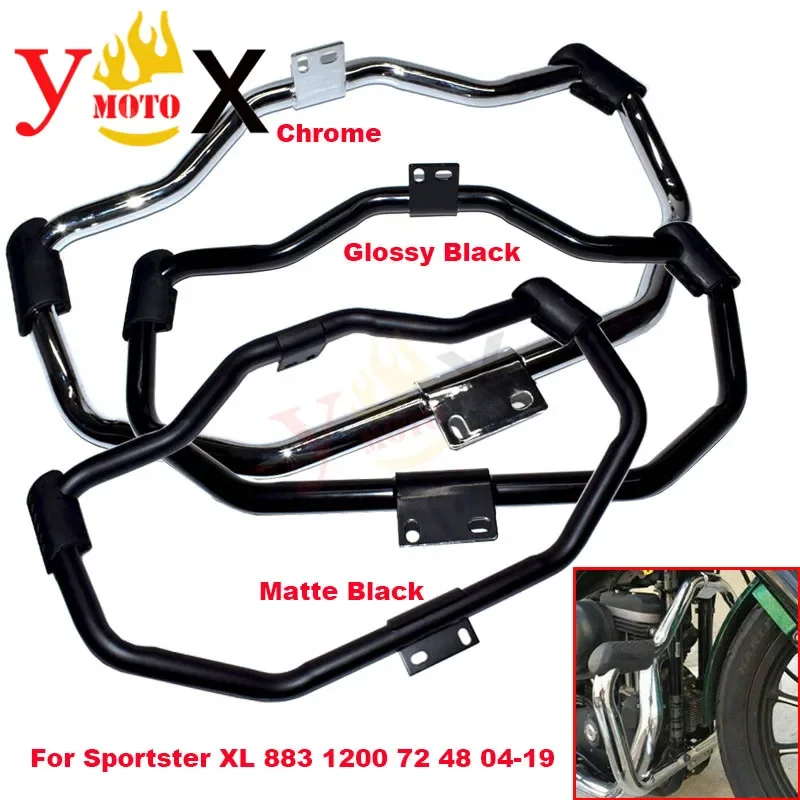 Защита двигателя, буферный бампер, дорожная защита для Harley Sportster XR1200 2008-2012 SuperLow XL883L 2011-17 1200T XL1200T 14-2017