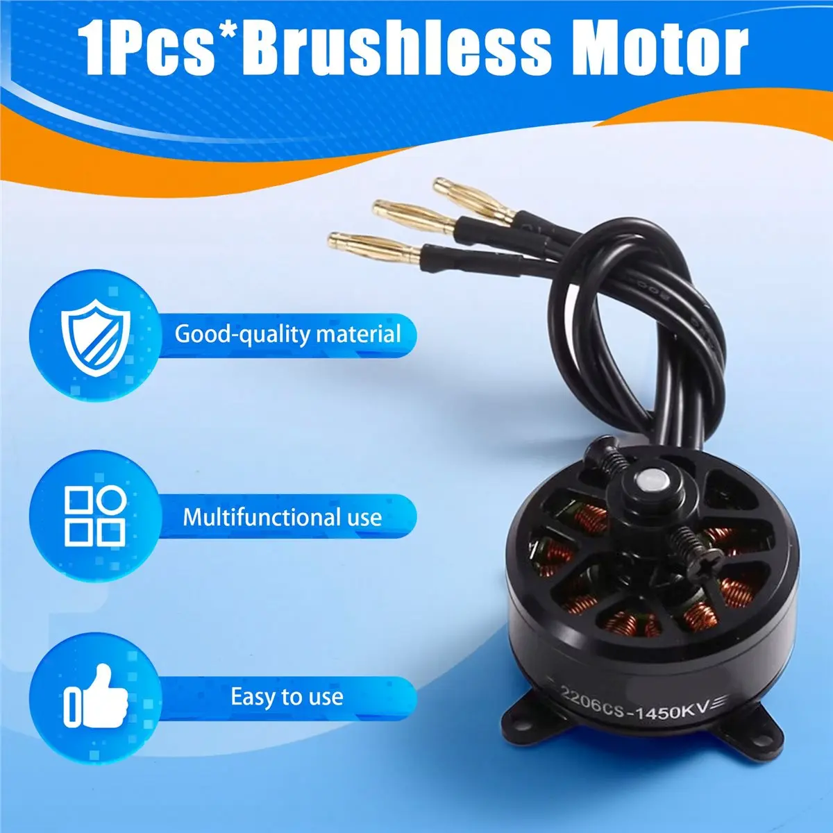 AAAE 2206 Metal Black 1450KV 20A Adapter ESC RC Brushless Motor for Radiolink A560 Fixed Wing Replacement
