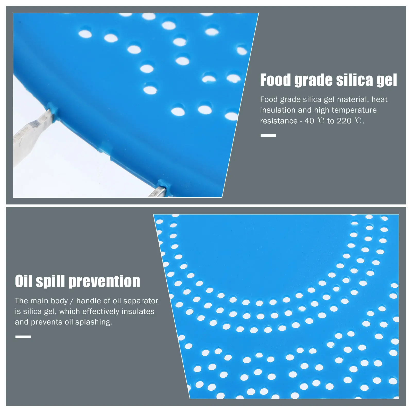 1Pcs Silicone Oil Splatter Guard Kitchen Tool Heat Insulation Oil-Splash Pot Cover Easy Wash Oil Splatter Guard