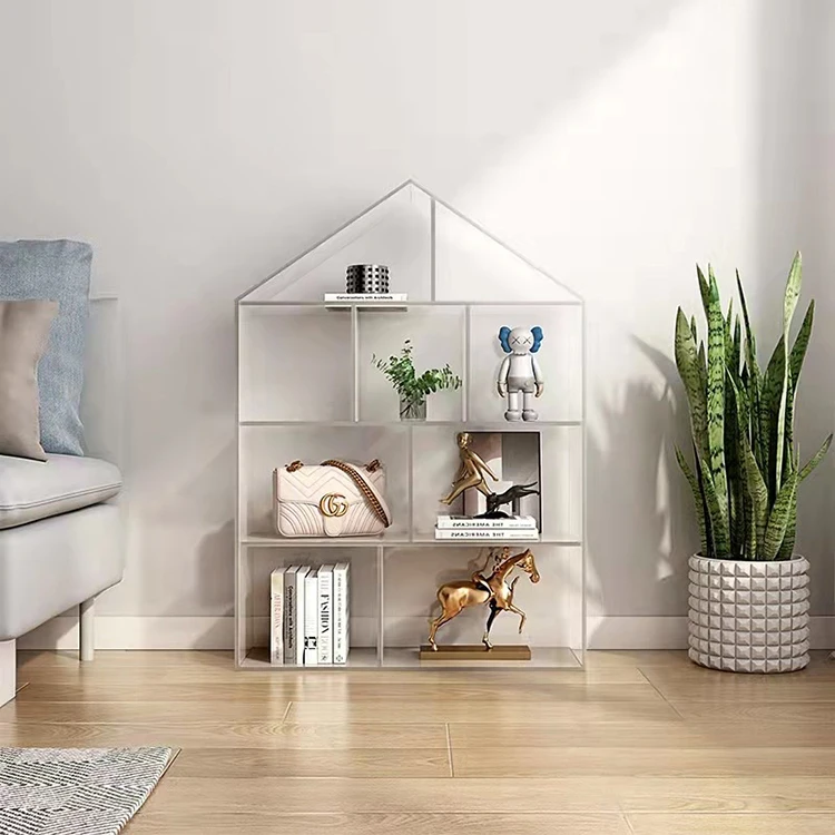 Custom Transparent Acrylic Children'S Bookshelf Any Color Bookcase Acrylic Display Rack