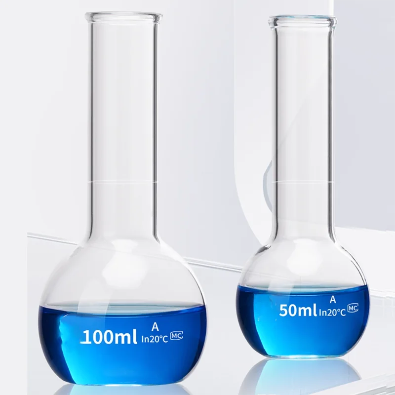 

Steel measuring flask 50ml 100ml steel volumetric flask Heating and dissolving steel furnace analysis dual-purpose bottle