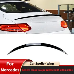 For Mercedes Benz C Class W205 C205 C43 C63 C180 C200 C300 C350 AMG Coupe 2015-2021 Rear Car Spoiler Wing Trunk Splitter Lip