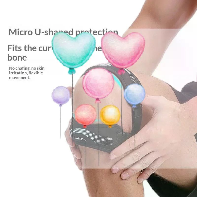 1Pc Soft Adjustable Shock Absorbing Double Patellar Band Knee Support Breathable Knee Patella Stabilizer Strap Knee Protector - view 2