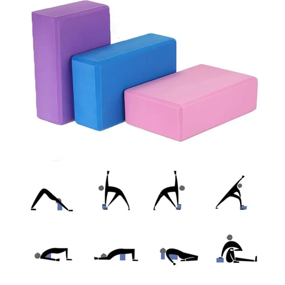 Non-Slip EVA Sports Stretching Fitness Equipment Yoga Block Brick Exercise Pilates Gym Foam